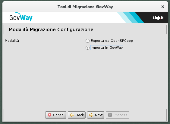 Modalità Migrazione